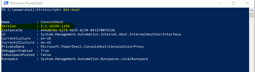 how to get powershell verison