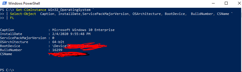Powershell-newline-in-command